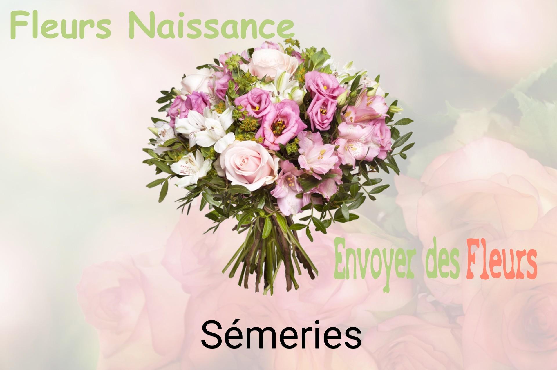 Bouquet de fleurs de naissance livré à Sémeries
